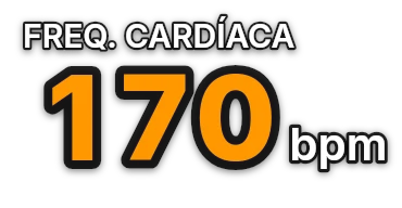 Gadget de frequência cardíaca colorido pela zona.